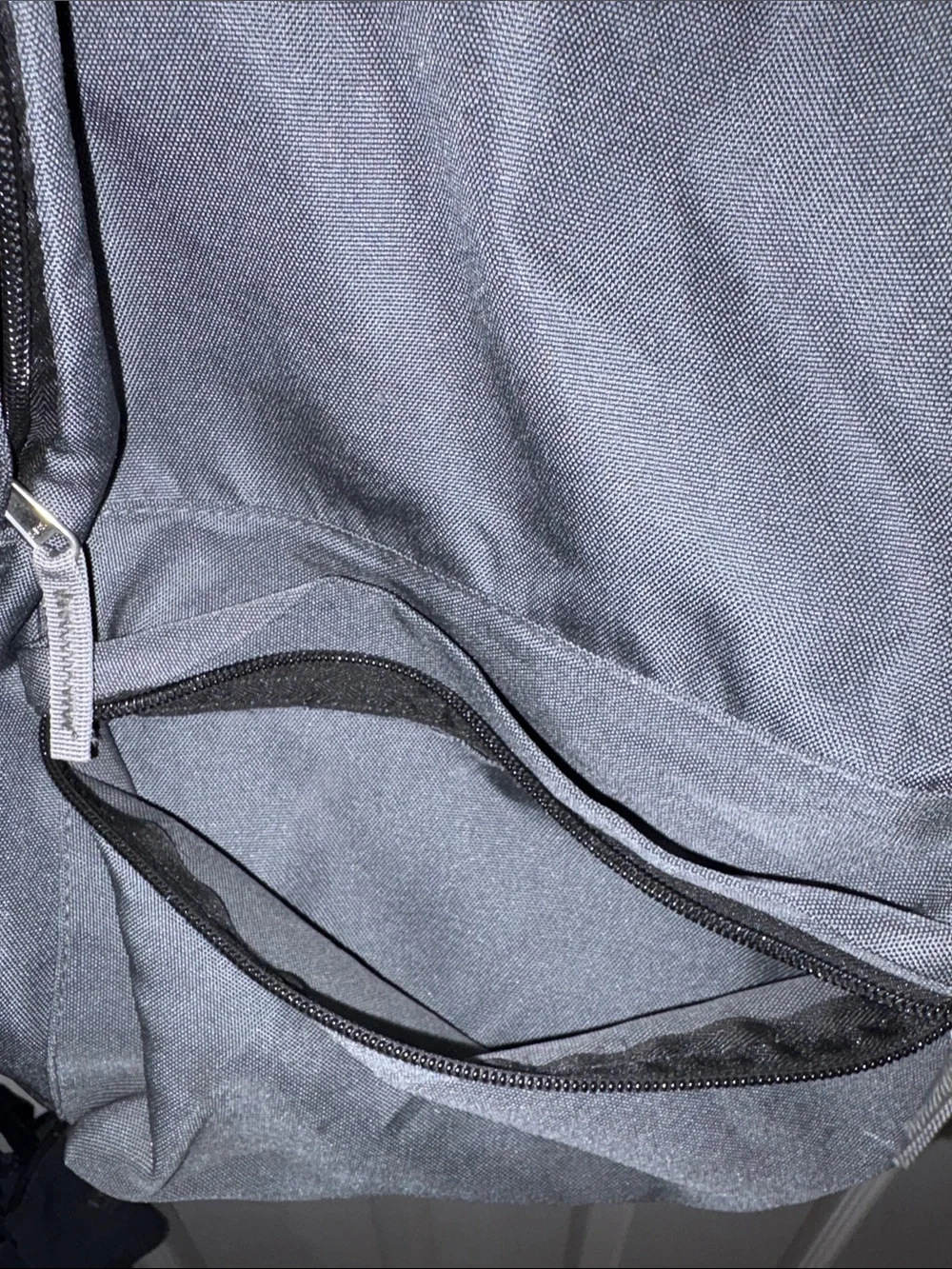 Classic Gray Everyday Backpack with Front Zip Pocket